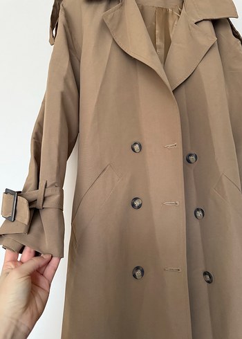 Camel uzun Kadın Trençkot - Görsel 2