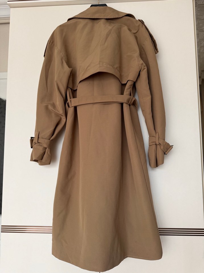 Camel uzun Kadın Trençkot - Görsel 3