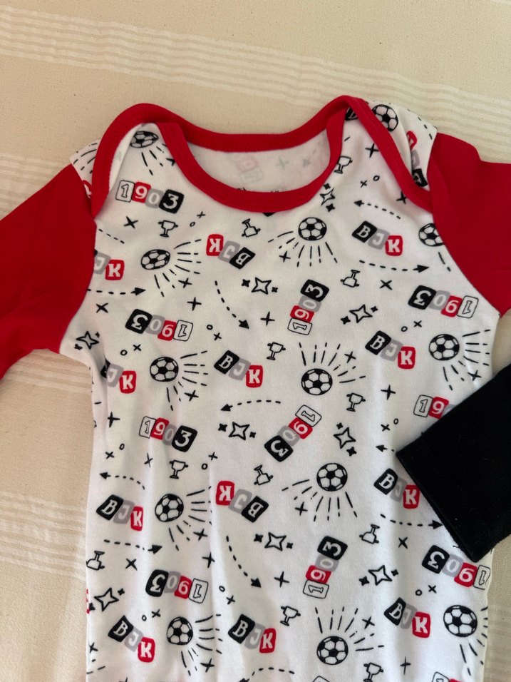 BJK 3lü Uzun Kollu Bebek Body - Görsel 4