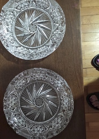 Madame Coco 2 adet Parlak desenli Kristal Tabak
