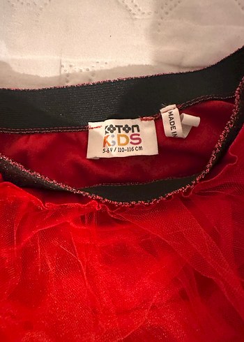 Kız Çocuk Kırmızı Fırfırlı Etek - Görsel 2