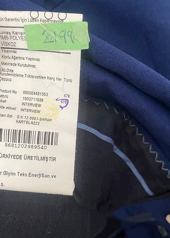 #Sarar #kumaş #pantolon #ceket #takım - Görsel 8