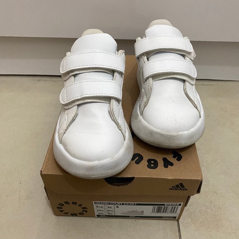 #Adidas Kız Çocuk Beyaz Spor Ayakkabı Velcro - Görsel 2