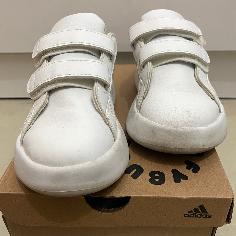 #Adidas Kız Çocuk Beyaz Spor Ayakkabı Velcro - Görsel 3