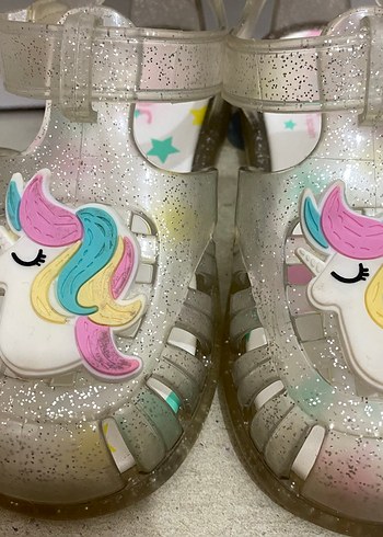 #Igor kız Çocuk Unicorn Figürlü Şeffaf Sandalet - Görsel 6