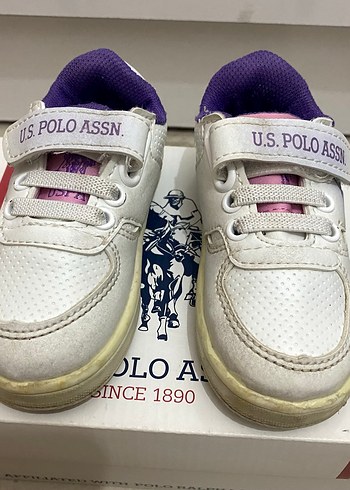 USPA Çocuk Beyaz-Lila Spor Ayakkabı - Görsel 2