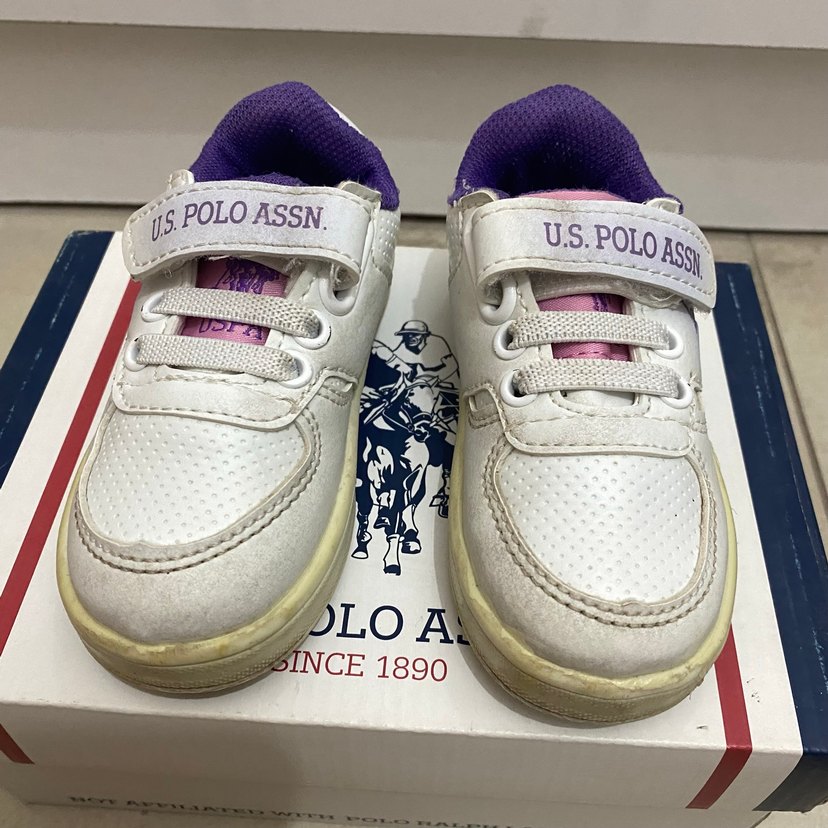 USPA Çocuk Beyaz-Lila Spor Ayakkabı - Görsel 2