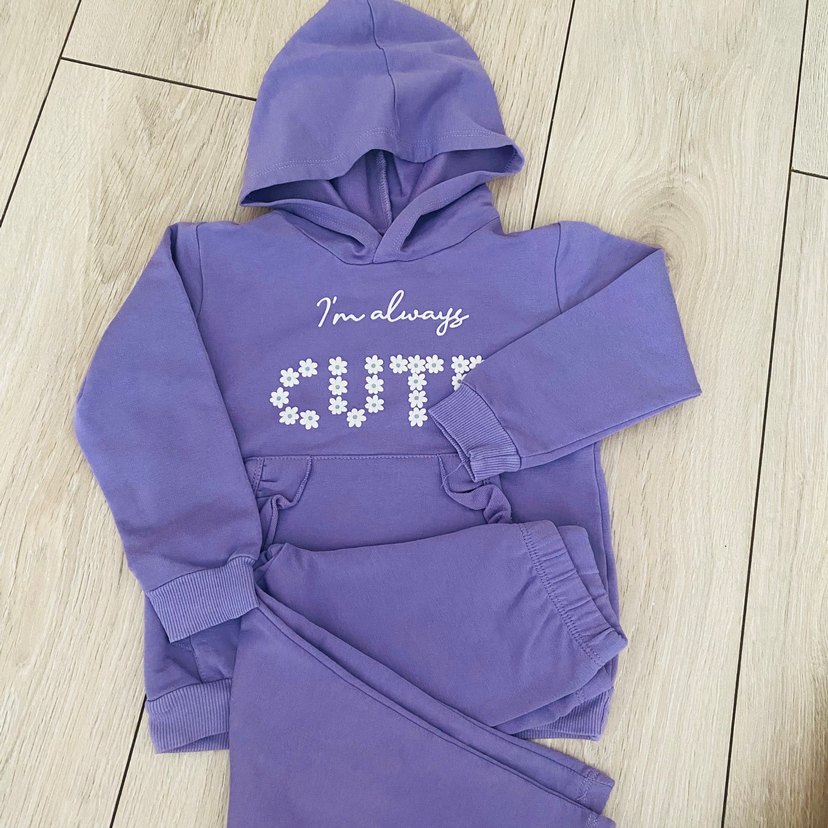 Düğmeli Siyah Bebek Kız Takım - Görsel 3