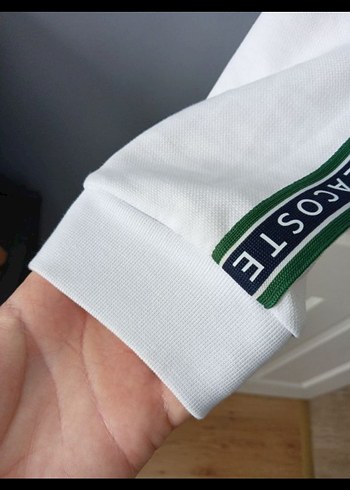Lacoste Beyaz Fermuarlı Sweatshirt - Görsel 7