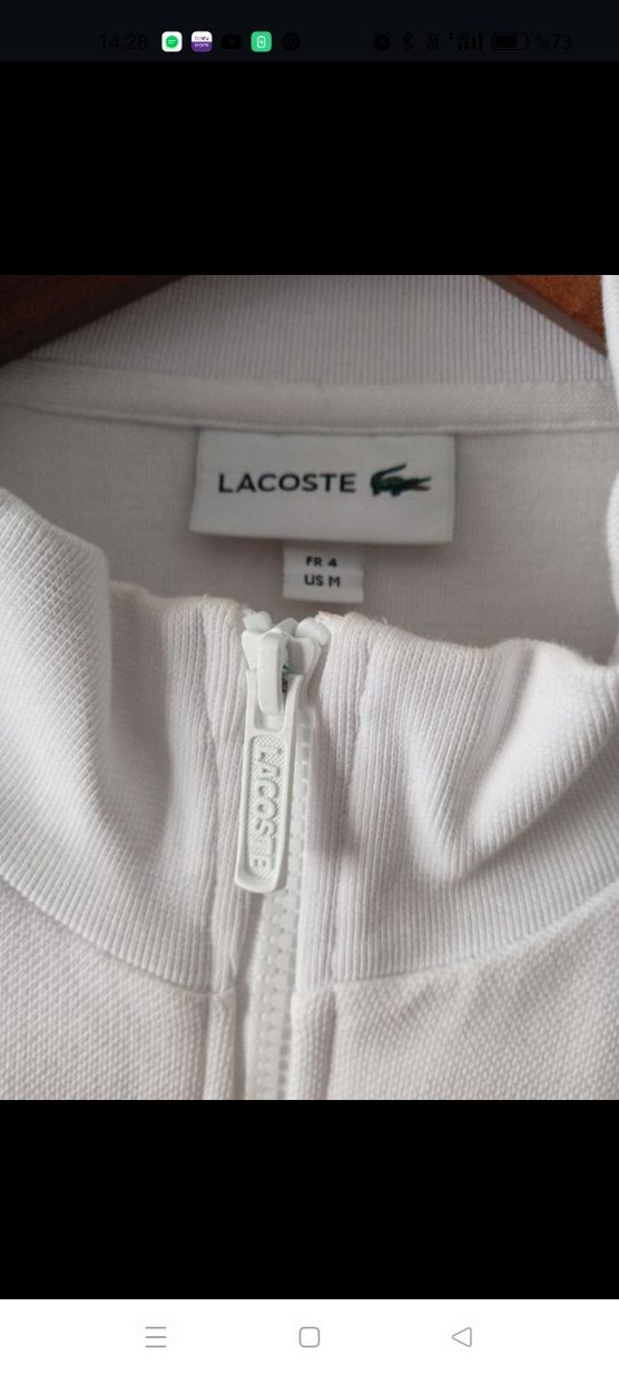 Lacoste Beyaz Fermuarlı Sweatshirt - Görsel 3