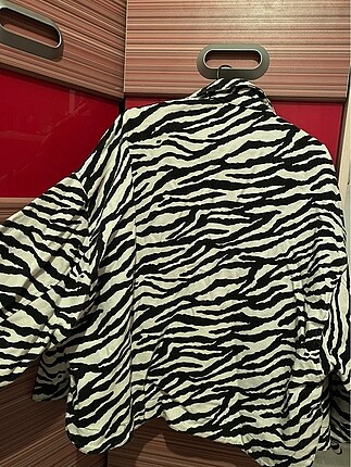 Diğer Zebra Desen Oversize ceket ve Siyah Sweat