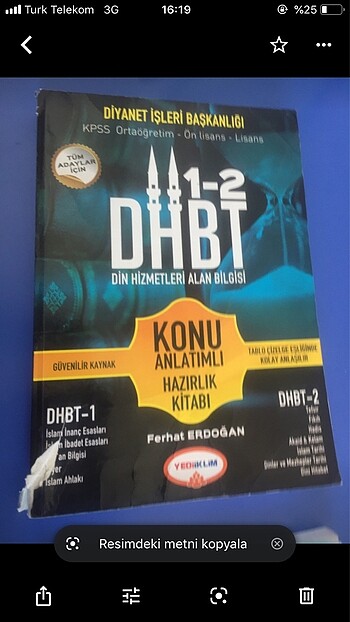  DHBT 1-2 Hazırlık kitabı ve soru bankası