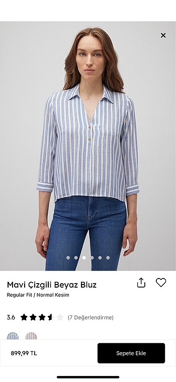 Mavi Jeans Gömlek bluz Mavi