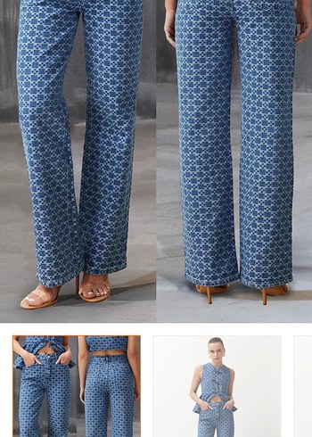 Trendyol & Milla Kadın Mavi Batik Desenli Kot Pantolon