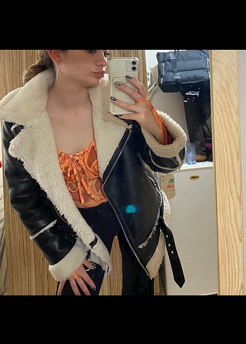 Stradivarüs marka yünlü ceket - Görsel 3