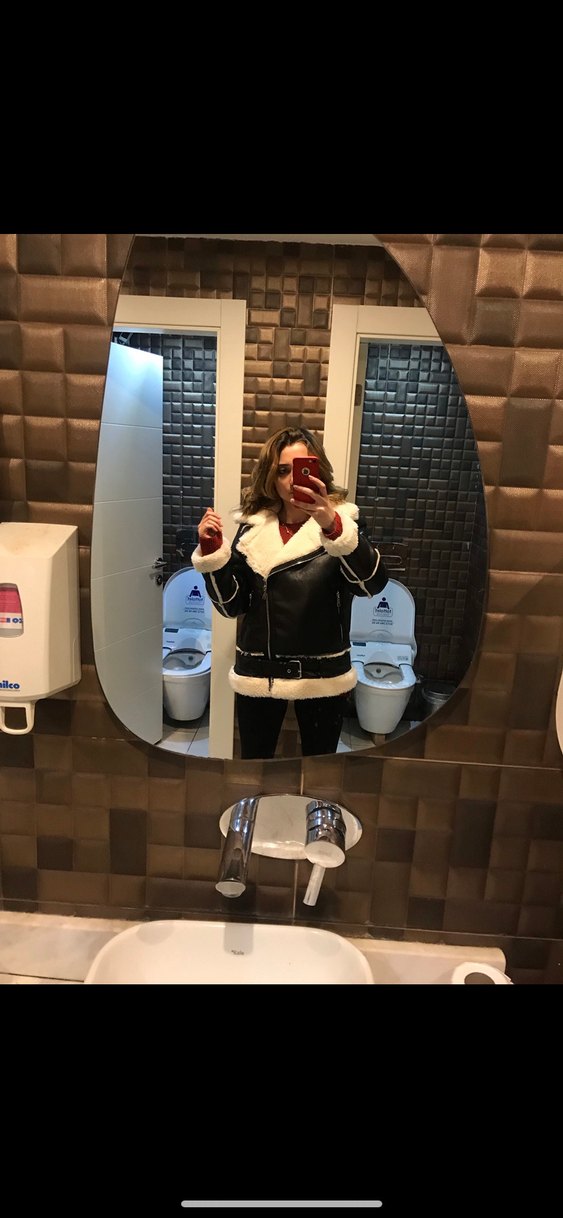 Stradivarüs marka yünlü ceket - Görsel 5