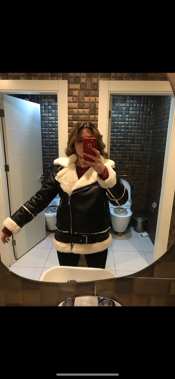 Stradivarüs marka yünlü ceket - Görsel 4