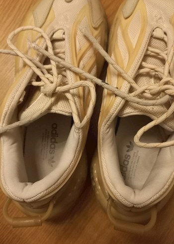 Bej Bağcıklı Kadın Spor Ayakkabı - Görsel 8