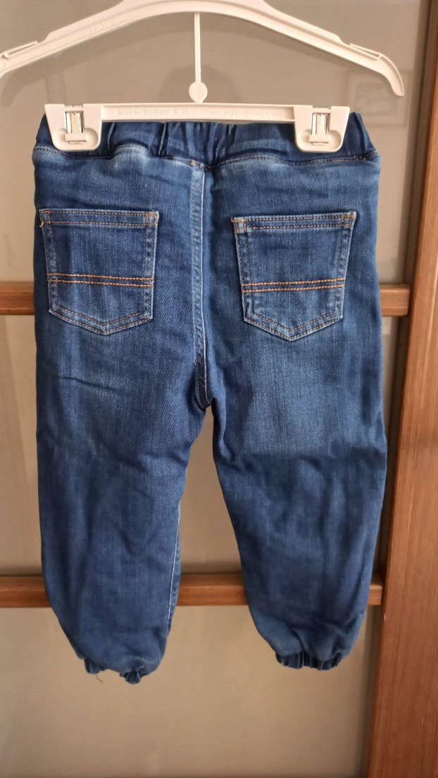 Erkek Çocuk Gri Mavi Bol Kesim Kot Pantolon - Görsel 3