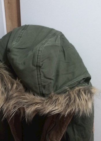 Düğmeli Erkek Haki Midi parka - Görsel 5