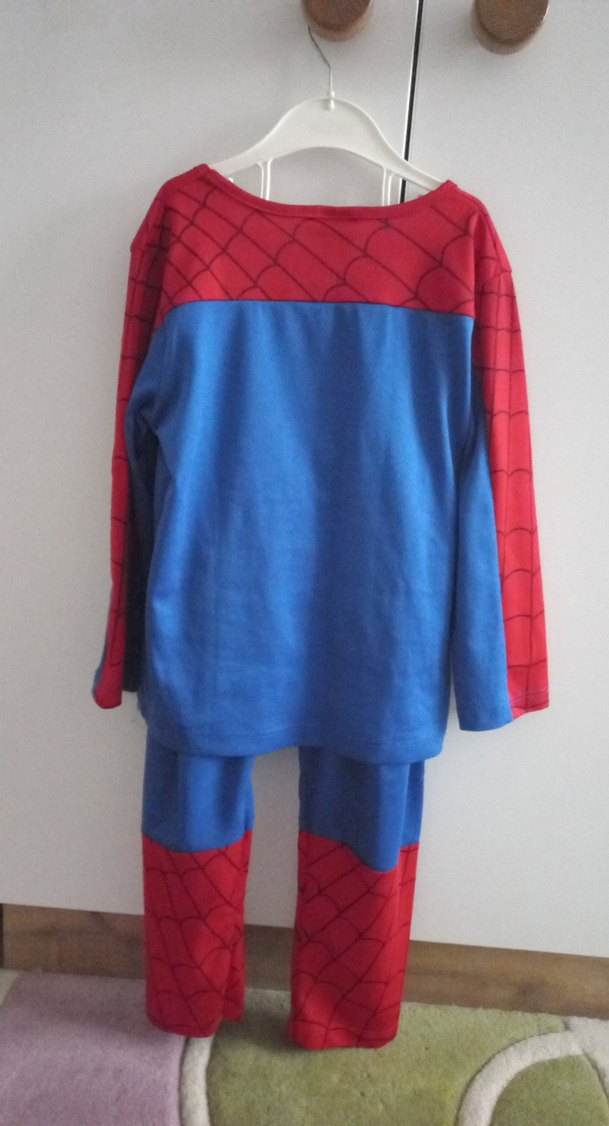 Örümcek Desenli Kırmızı Mavi Çocuk Kostümü - Görsel 3