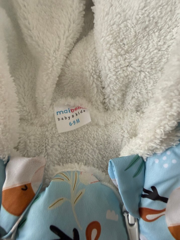 Mavi Kürklü Erkek Bebek Kar Tulumu (astronot tulum) - Görsel 4