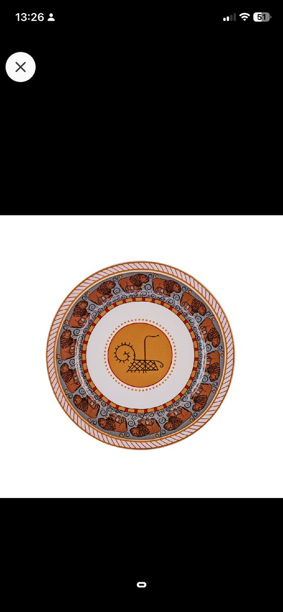 Arslantepe Hitit Aslanı Desenli Porselen Tabak 20 cm - Görsel 3