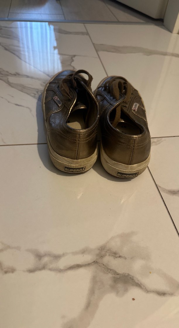 Altın Rengi Kadın Sneakers - Görsel 3