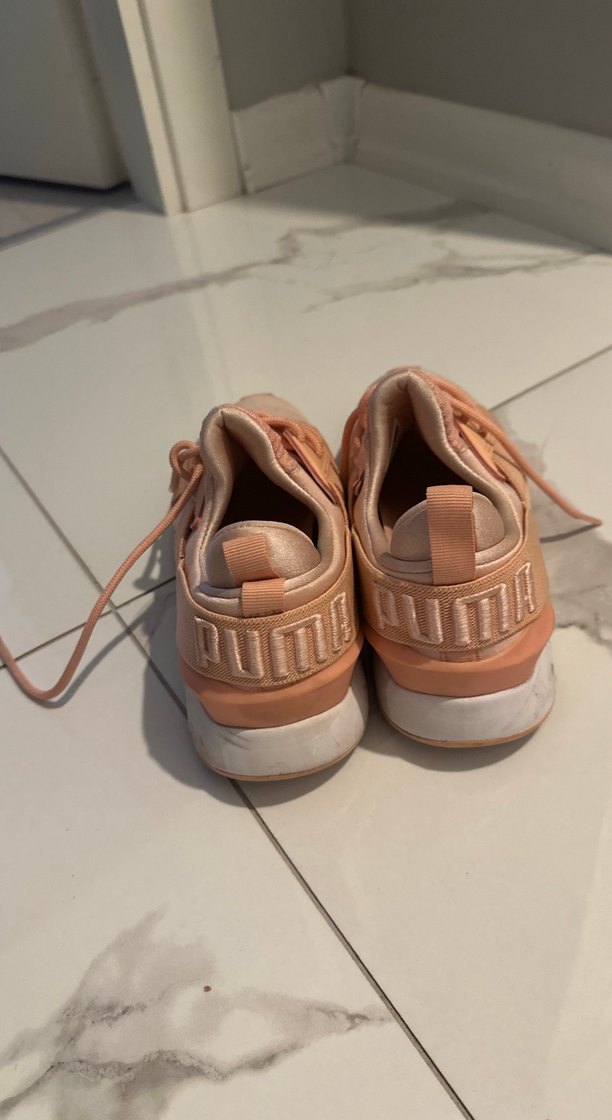 Bej Bağcıklı Kadın Spor Ayakkabı - Görsel 3