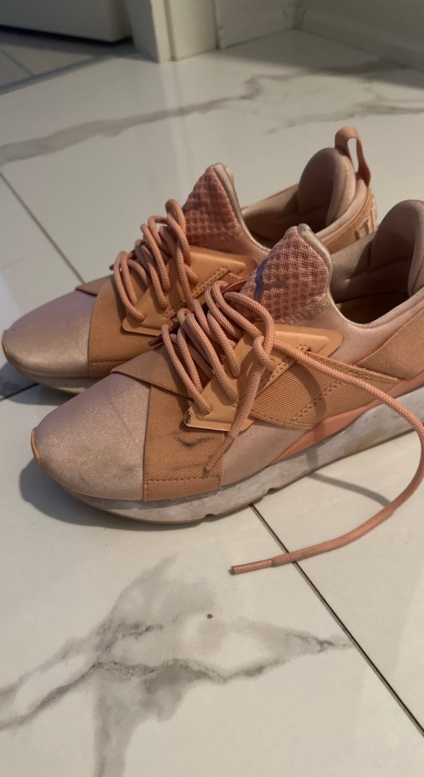 Bej Bağcıklı Kadın Spor Ayakkabı - Görsel 2