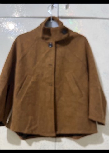 Düğmeli Kahverengi Midi Kadın Yün Kaban - Görsel 2