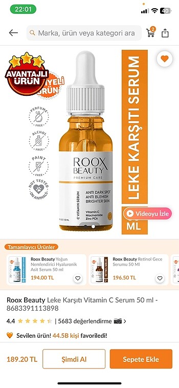 Roox beauty vitamin serum