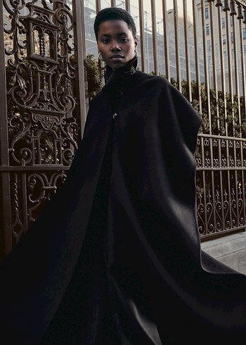 Siyah Midi Deri Kadın Kaban - Görsel 6