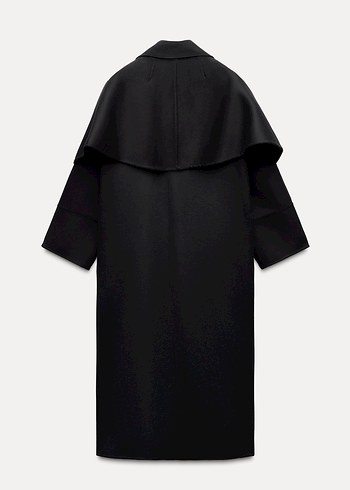 Siyah Midi Deri Kadın Kaban - Görsel 5