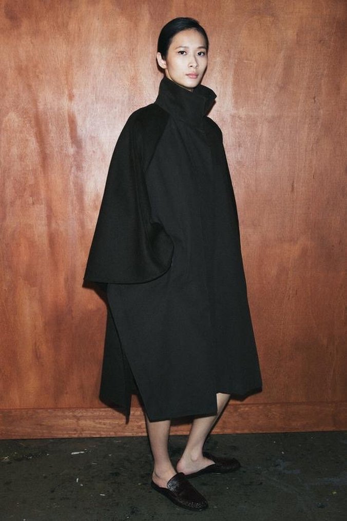 Siyah Midi Deri Kadın Kaban - Görsel 3