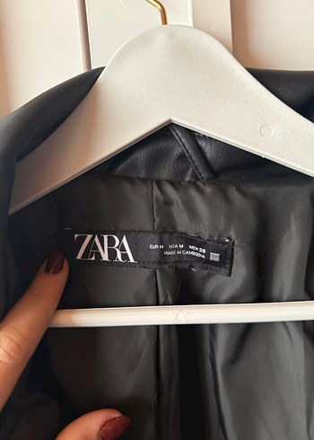 Kadın Siyah Deri Biker Ceket - Görsel 2