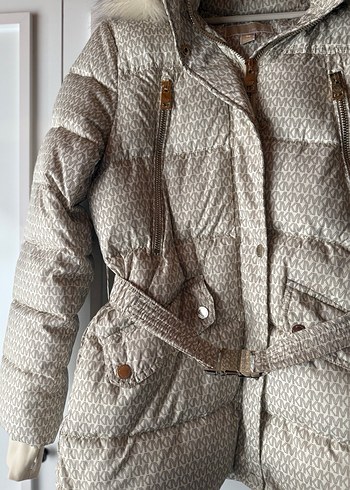 Bej Kadın Kürk Detaylı  Mont - Görsel 7