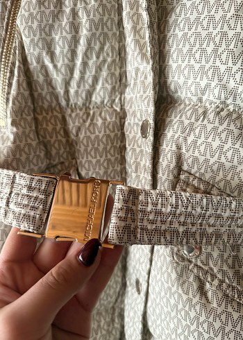 Bej Kadın Kürk Detaylı  Mont - Görsel 2