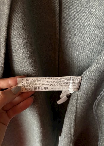 Gri Yün Midi  Kaban - Görsel 5