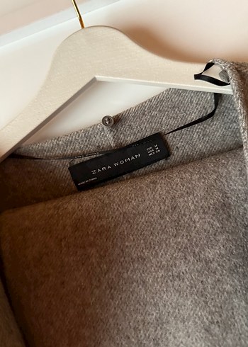 Gri Yün Midi  Kaban - Görsel 8