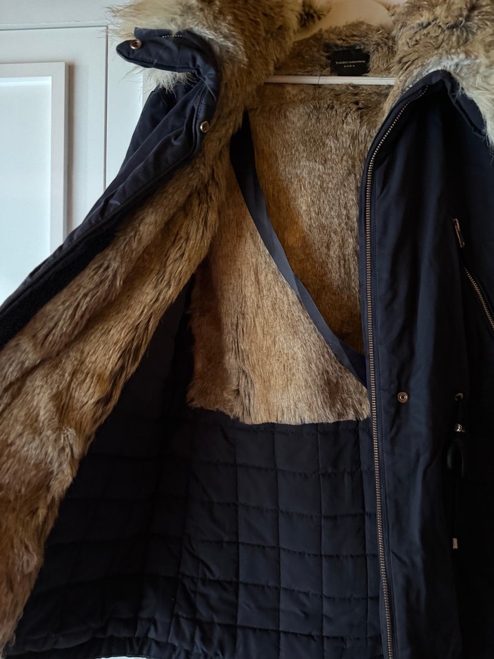 Kürk Detaylı Kadın Kışlık Mont - Görsel 4