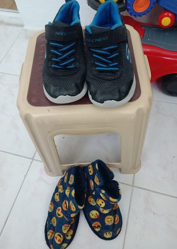 Erkek Çocuk Mavi Bağcıklı Spor Ayakkabı.panduf hediyesi..