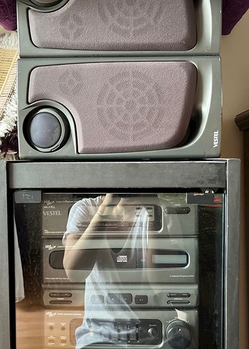 Vestel Gri Müzik Sistemi Vintage - Görsel 2