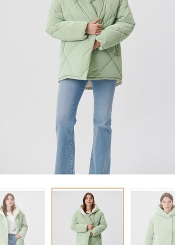 Kadın Kış Montu Mavi Marka 38 (yeni) - Görsel 4