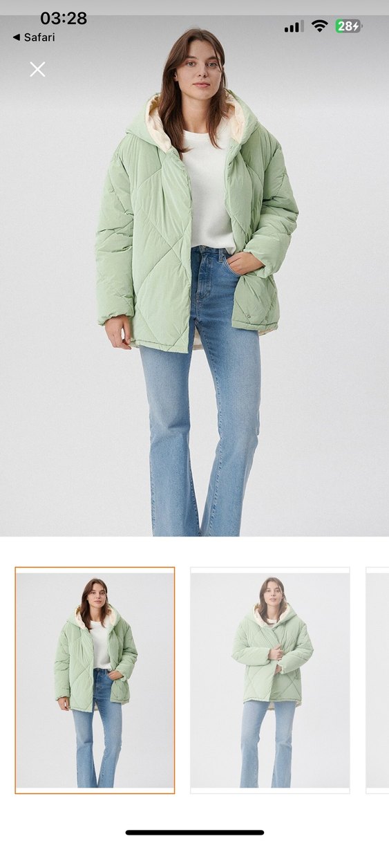 Kadın Kış Montu Mavi Marka 38 (yeni) - Görsel 2