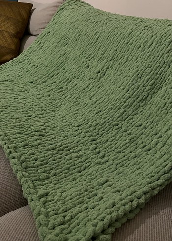Yeşil Örgü Tv Battaniyesi - Görsel 3