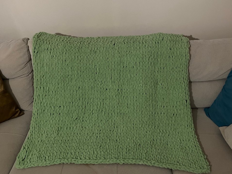 Yeşil Örgü Tv Battaniyesi - Görsel 2