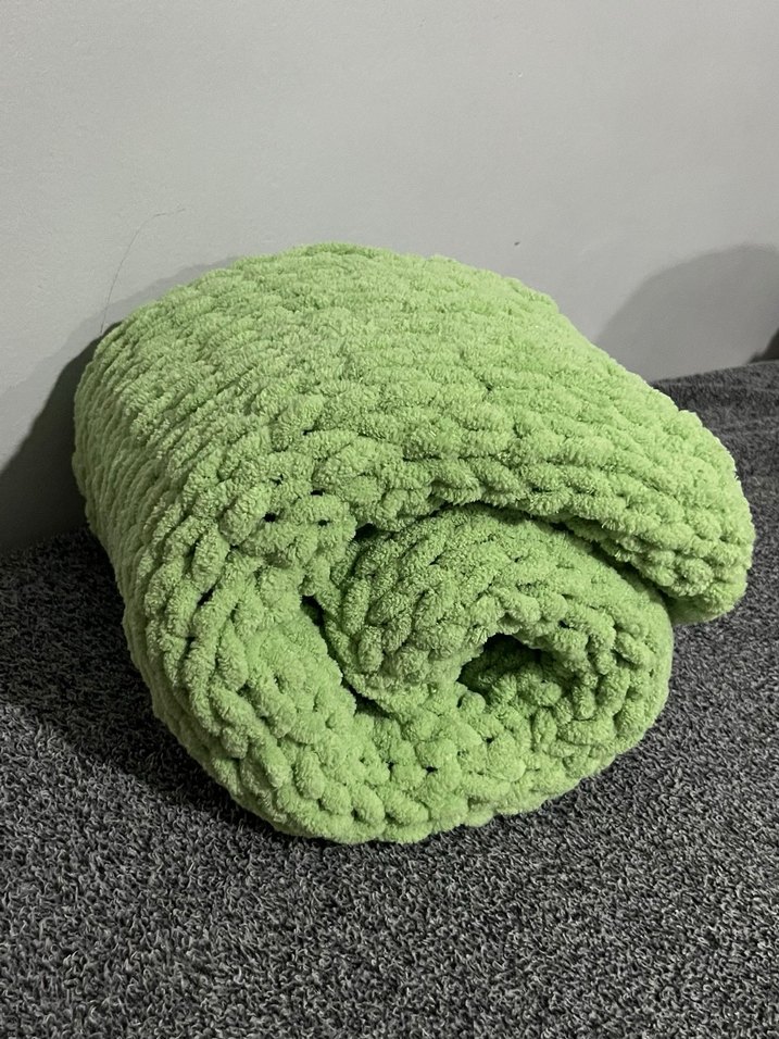 Yeşil Örgü Tv Battaniyesi - Görsel 4