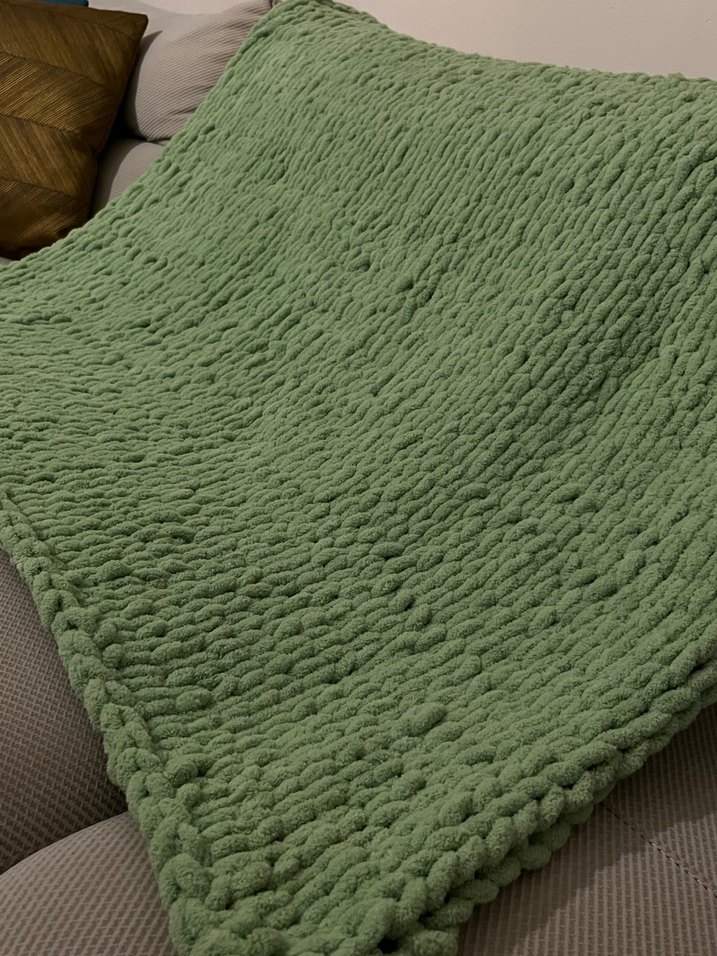 Yeşil Örgü Tv Battaniyesi - Görsel 3