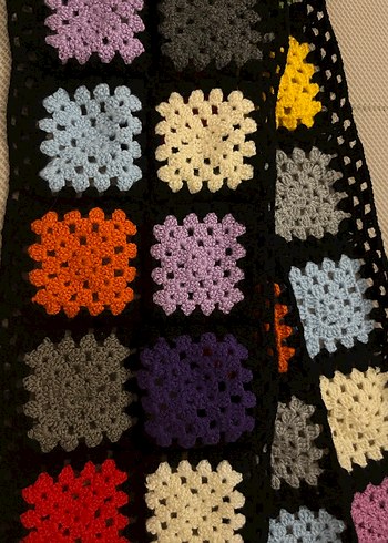 Renkli Örgü Kadın Şal - Görsel 2